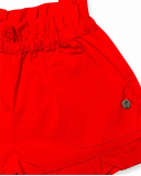 Short en twill rouge pour fille Basics Kids Short en twill rouge pour fille Basics Kids