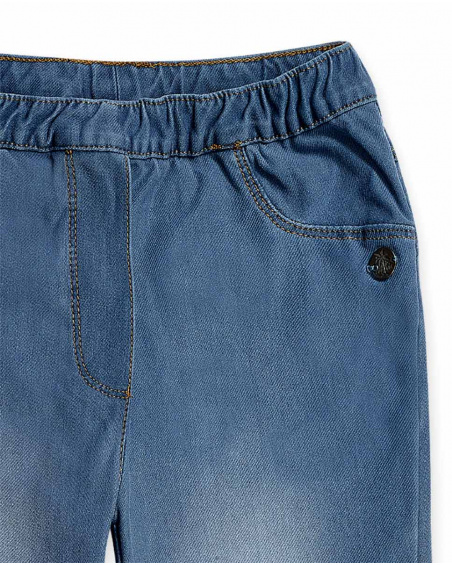 Legging peluche bleu fille Basics Kids Legging peluche bleu fille Basics Kids