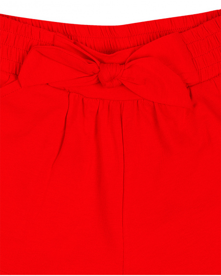 Short en maille rouge pour fille Basics Kids