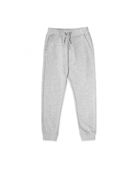Pantalon long en maille gris pour garçon Basics Boy Pantalon long en maille gris pour garçon Basics Boy