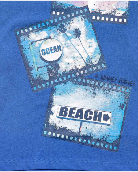 T-shirt long en jersey bleu pour garçon The coast T-shirt long en jersey bleu pour garçon The coast