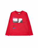 T-shirt long en maille rouge pour garçon Wild thing T-shirt long en maille rouge pour garçon Wild thing