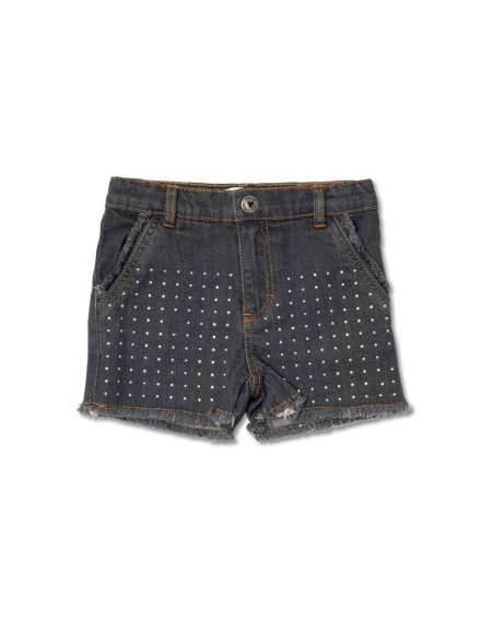 Short plat gris pour fille One day in NYC Short plat gris pour fille One day in NYC