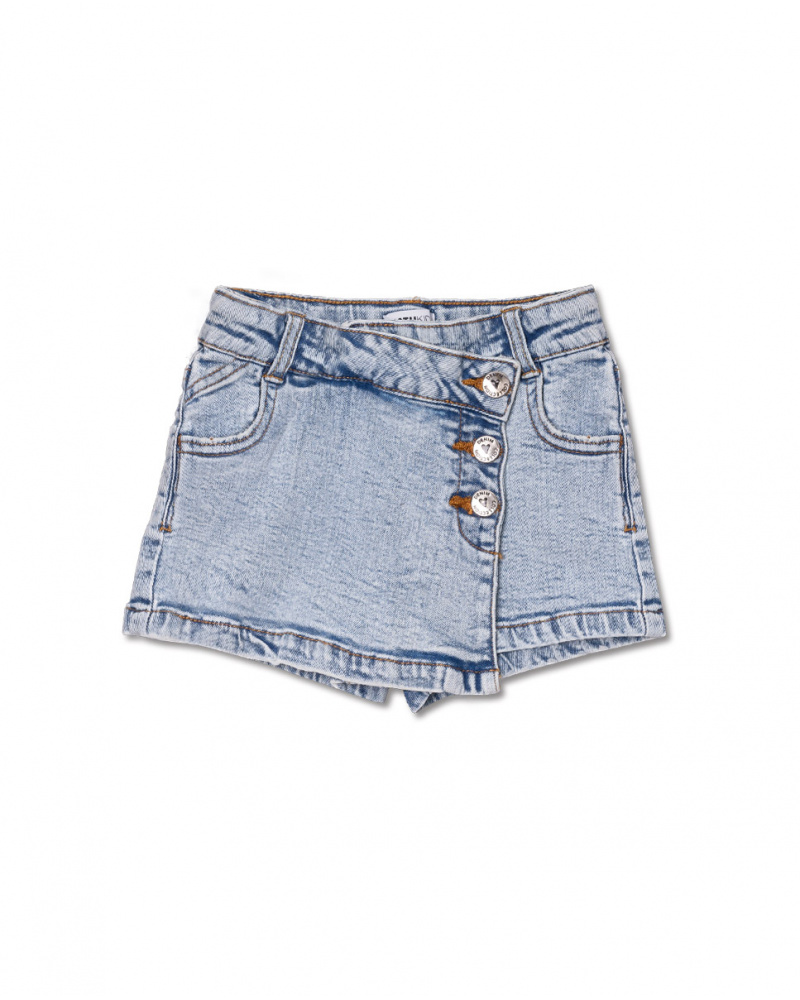 Jupe plate bleue pour fille Bad influencer