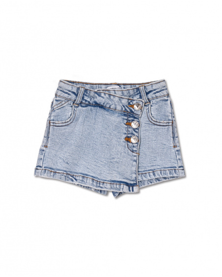 Jupe plate bleue pour fille Bad influencer Jupe plate bleue pour fille Bad influencer