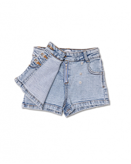 Jupe plate bleue pour fille Bad influencer Jupe plate bleue pour fille Bad influencer
