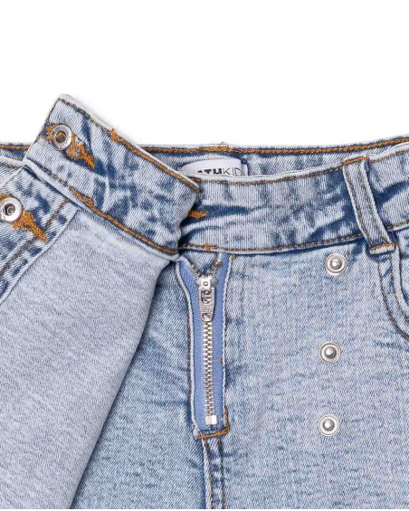 Jupe plate bleue pour fille Bad influencer Jupe plate bleue pour fille Bad influencer