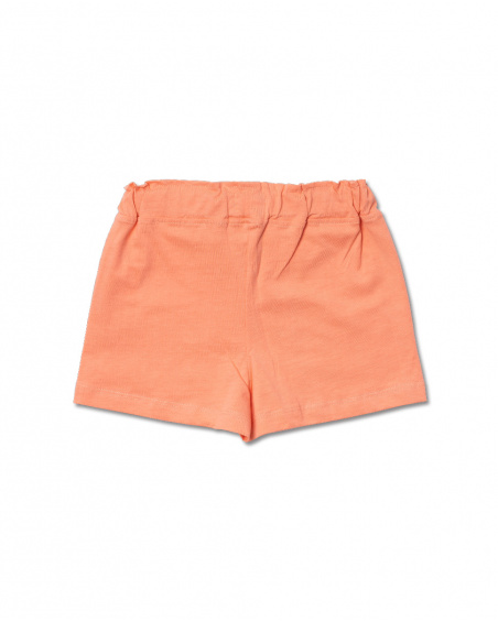 Short vert lime en maille orange fille Basics Girl Short vert lime en maille orange fille Basics Girl