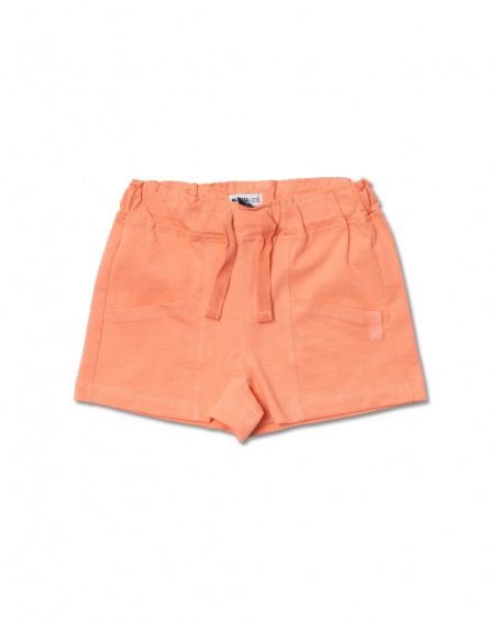 Short vert lime en maille orange fille Basics Girl Short vert lime en maille orange fille Basics Girl