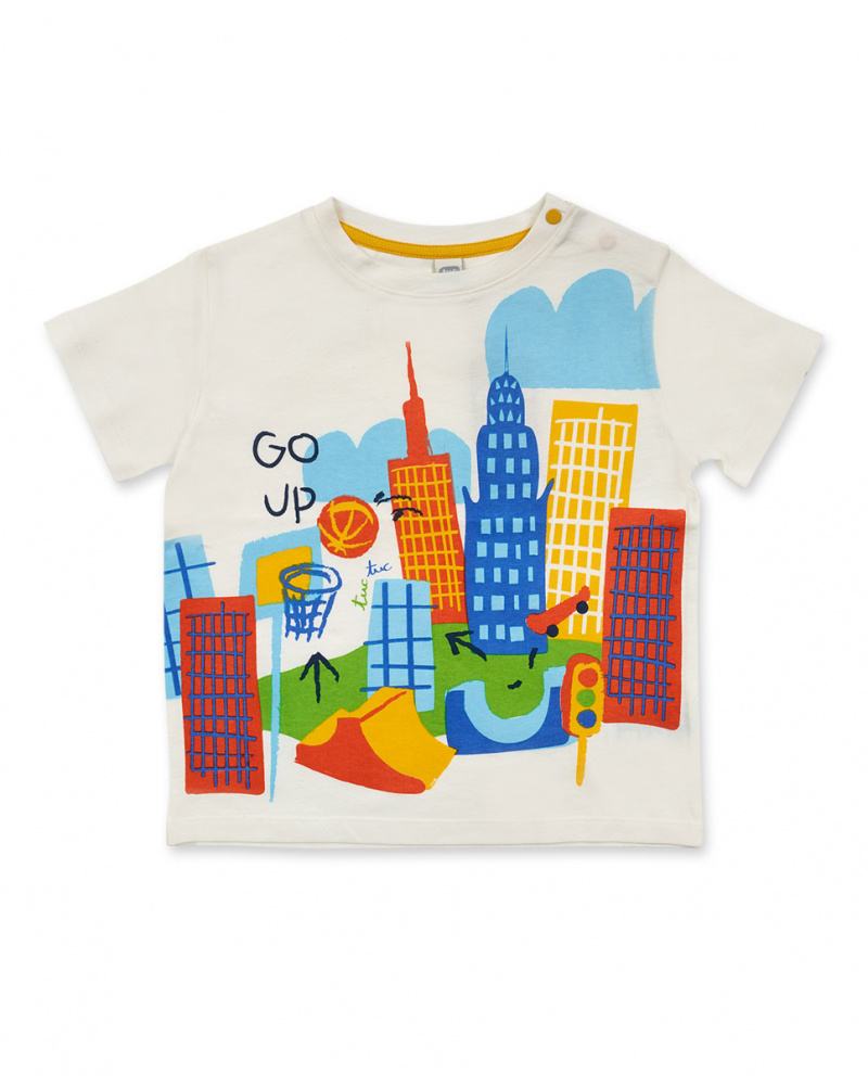 T-shirt en maille blanc pour garçon Park Life