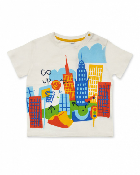 T-shirt en maille blanc pour garçon Park Life T-shirt en maille blanc pour garçon Park Life