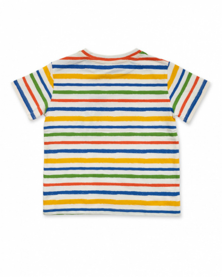 T-shirt garçon Park Life en maille rayée colorée T-shirt garçon Park Life en maille rayée colorée