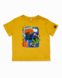 T-shirt Park Life orange en maille garçon T-shirt Park Life orange en maille garçon