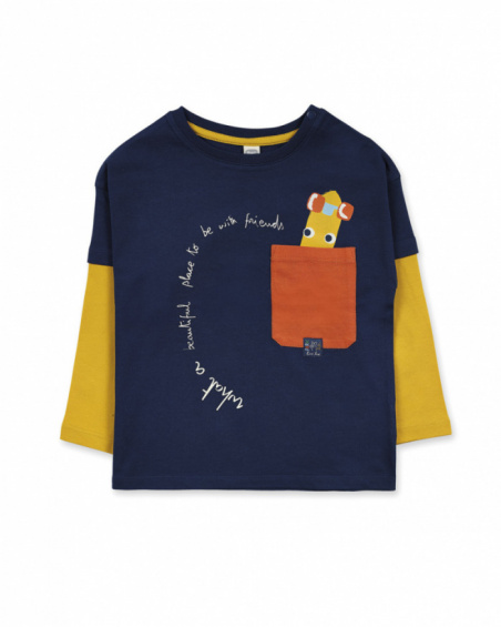 T-shirt bleu en maille garçon Park Life T-shirt bleu en maille garçon Park Life