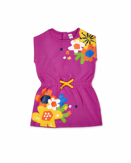 Robe en maille fuchsia pour fille Park Life