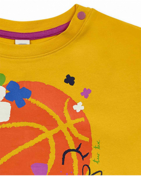 T-shirt en maille orange pour fille Park Life T-shirt en maille orange pour fille Park Life