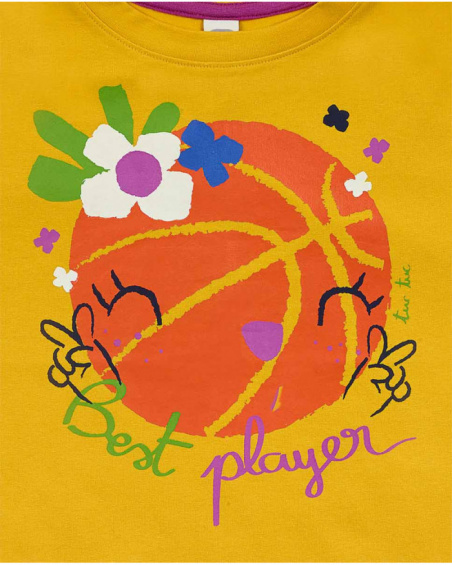 T-shirt en maille orange pour fille Park Life T-shirt en maille orange pour fille Park Life