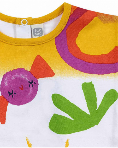 T-shirt en jersey rose orange pour fille Park Life T-shirt en jersey rose orange pour fille Park Life