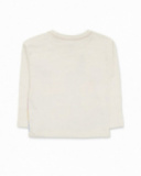 T-shirt en maille beige pour fille Park Life T-shirt en maille beige pour fille Park Life