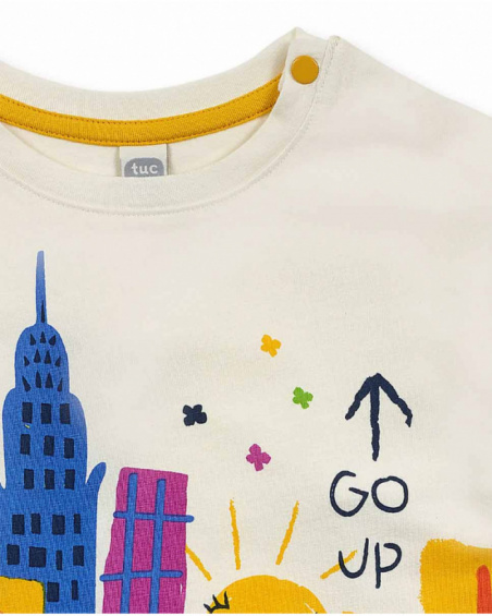 T-shirt en maille beige pour fille Park Life T-shirt en maille beige pour fille Park Life