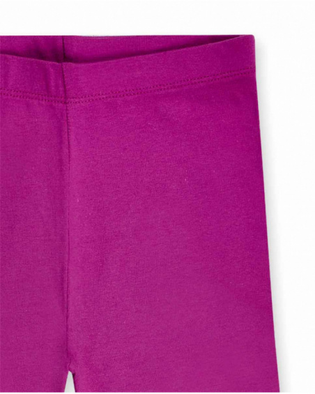 Legging en maille fuchsia pour fille Park Life Legging en maille fuchsia pour fille Park Life