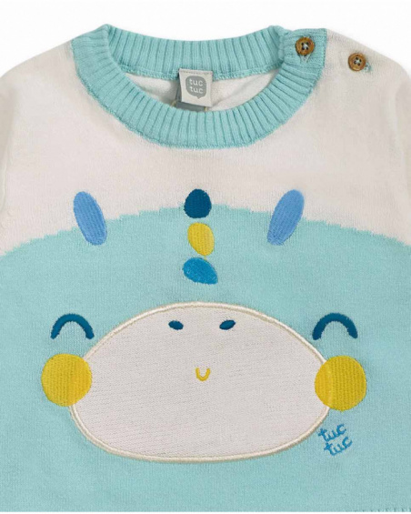 Ensemble tricot bleu pour garçon Dragon Finder