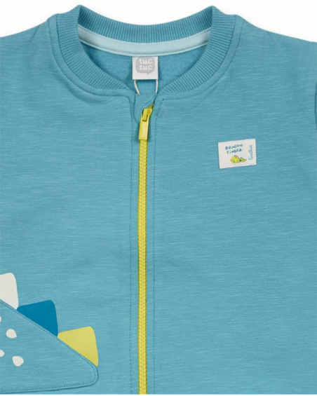 Ensemble peluche tricot bleu pour garçon Dragon Finder