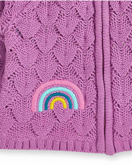 Veste en tricot rose pour fille Dragon Finder Veste en tricot rose pour fille Dragon Finder