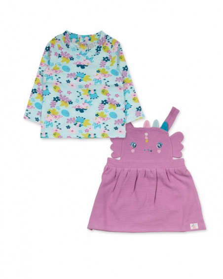 Ensemble tricot rose pour fille Dragon Finder