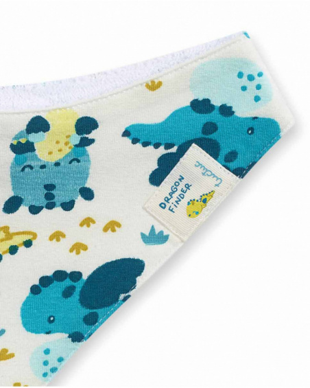 Bandana en tricot gris imprimé pour garçon Dragon Finder