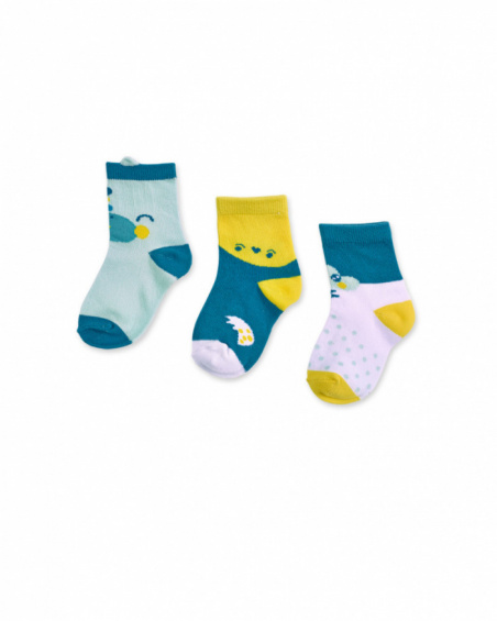 Lot de 3 chaussettes colorées pour garçon Dragon Finder