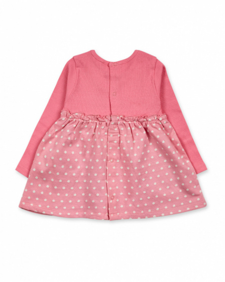 Robe en maille rose pour fille Happy Cookies Robe en maille rose pour fille Happy Cookies
