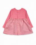 Robe en maille rose pour fille Happy Cookies Robe en maille rose pour fille Happy Cookies