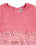 Robe en maille rose pour fille Happy Cookies Robe en maille rose pour fille Happy Cookies