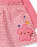 Robe en maille rose pour fille Happy Cookies Robe en maille rose pour fille Happy Cookies