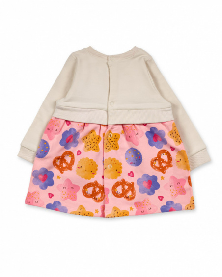 Robe en peluche rose pour fille collection Happy Cookies