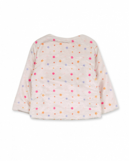 Parka fourrure blanche fille Happy Cookies
