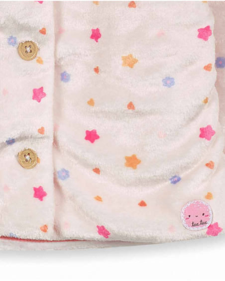 Parka fourrure blanche fille Happy Cookies