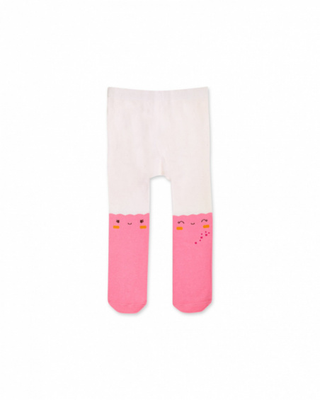 Collants roses pour fille Happy Cookies Collants roses pour fille Happy Cookies