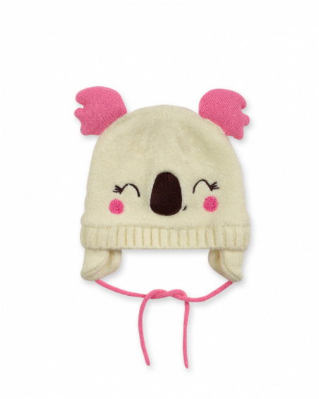 Bonnet en tricot blanc pour fille Happy Cookies Bonnet en tricot blanc pour fille Happy Cookies