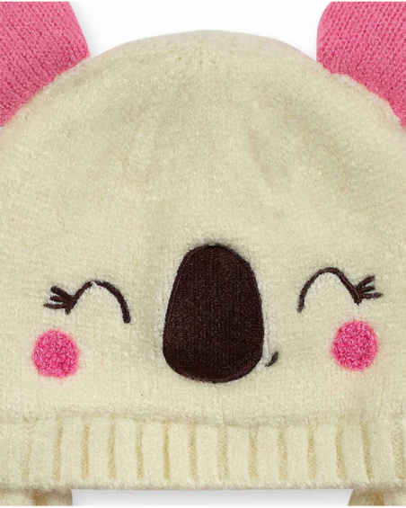 Bonnet en tricot blanc pour fille Happy Cookies Bonnet en tricot blanc pour fille Happy Cookies