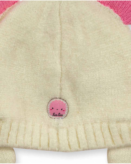 Bonnet en tricot blanc pour fille Happy Cookies Bonnet en tricot blanc pour fille Happy Cookies