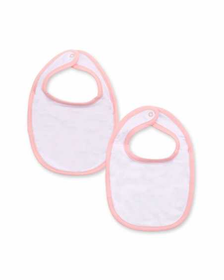 Pack 2 bavoirs bandana rose fille Happy Cookies