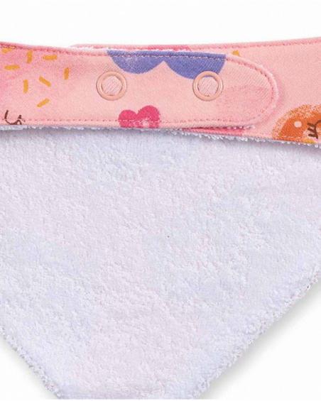 Imprimé bandana tricot rose pour fille Happy Cookies