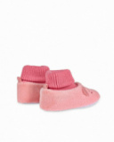 Chaussons en tricot rose pour fille Happy Cookies Chaussons en tricot rose pour fille Happy Cookies