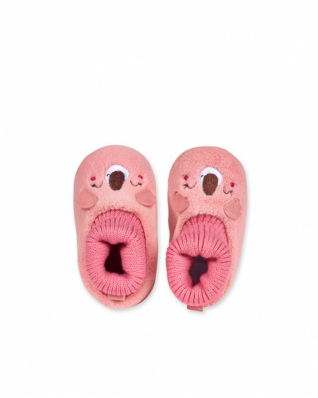 Chaussons en tricot rose pour fille Happy Cookies Chaussons en tricot rose pour fille Happy Cookies