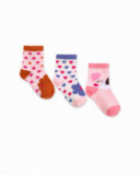 Lot de 3 chaussettes colorées pour fille Happy Cookies Lot de 3 chaussettes colorées pour fille Happy Cookies