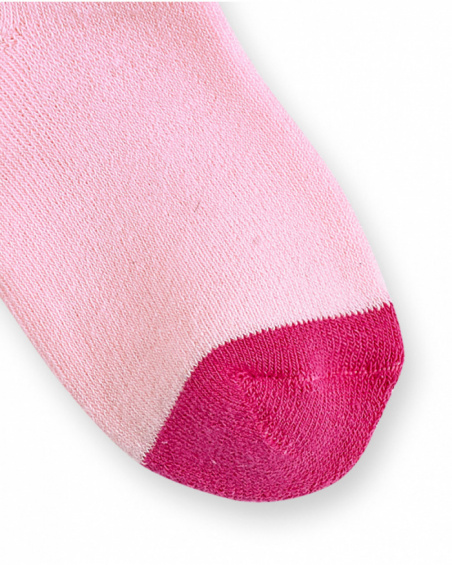 Chaussettes fille Happy Cookies roses Chaussettes fille Happy Cookies roses