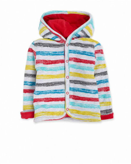 Parka garçon réversible rouge P'tit Zoo Parka garçon réversible rouge P'tit Zoo