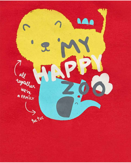 Ensemble peluche point rouge garçon P'tit Zoo Ensemble peluche point rouge garçon P'tit Zoo